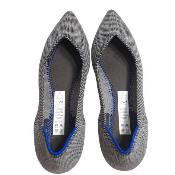 Rothy's Women's The Point Grey Birdseye Knit Fabric Ballet‎ Slip On Flats 7 - Picture 11 of 16